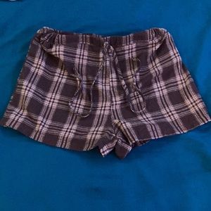 Plaid womens shorts